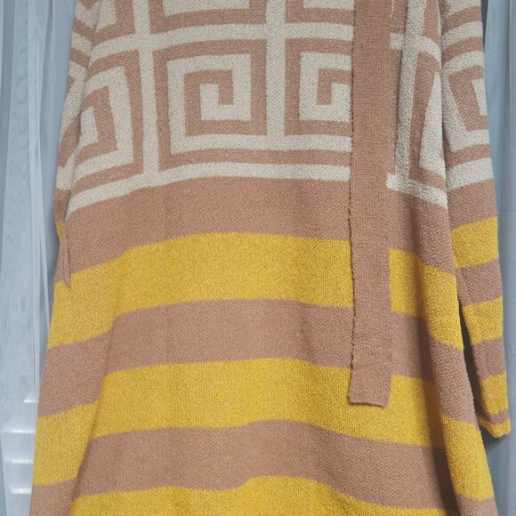 Davi & Dani Boho Fringe Open Cardigan | Geometric Southwestern Pattern | 1XL - Picture 5 of 5